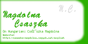 magdolna csaszka business card